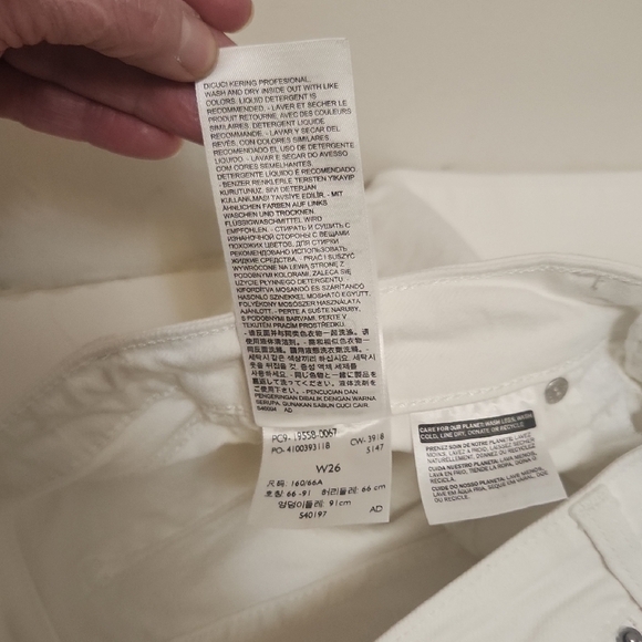 Levi's 711 Skinny Jeans White Sz 26 - Picture 10 of 10